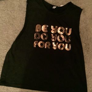 Black Sleeveless Tee-Inspirational